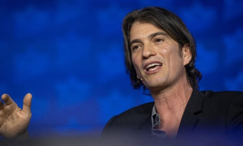 Close-up of Marc Benioff, Salesforce CEO, speaking passionately at a conference, his hand gesturing.
