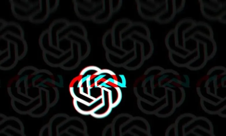 Abstract graphic with a repeating pattern of stylized floral shapes in shades of white, red, and cyan on a black background.
