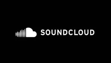 SoundCloud logo: white waveform cloud icon and text on black background.