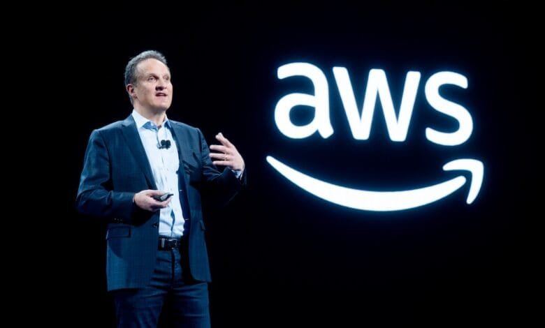 Adam Selipsky, CEO of Amazon Web Services (AWS), delivers a keynote speech at the AWS re:Invent 2023 conference.