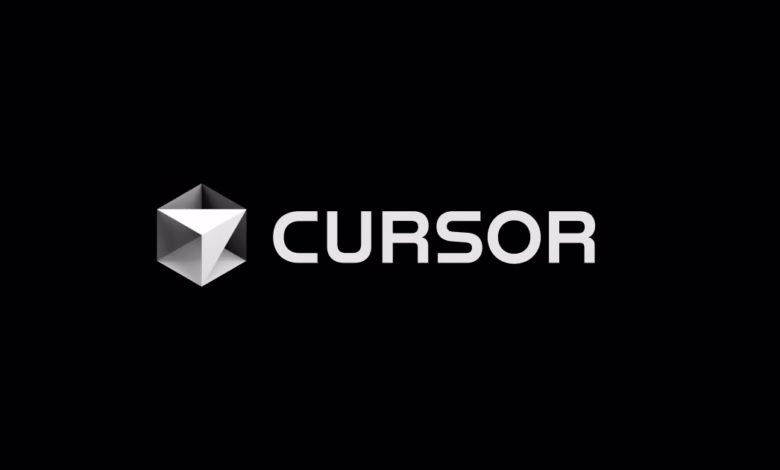 Cursor logo: a stylized 3D cube and the word 'CURSOR' in white on black.