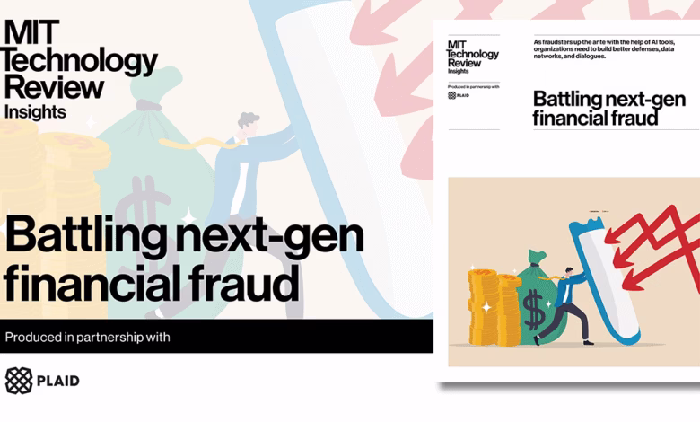 Illustration depicting the fight against financial fraud using AI. Stacks of coins, money bags, and stylized figures battling digital threats.