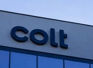 Colt Technology Services logo on a building exterior.