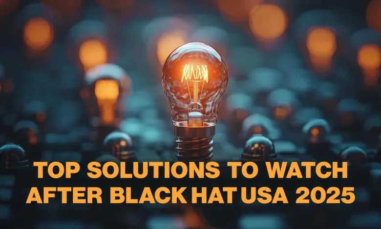Bright lightbulb stands out among others, symbolizing top solutions from Black Hat USA 2025.