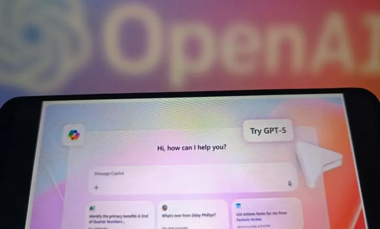 Close-up of a smartphone screen displaying the OpenAI chatbot interface with the text 'Hi, how can I help you?'
