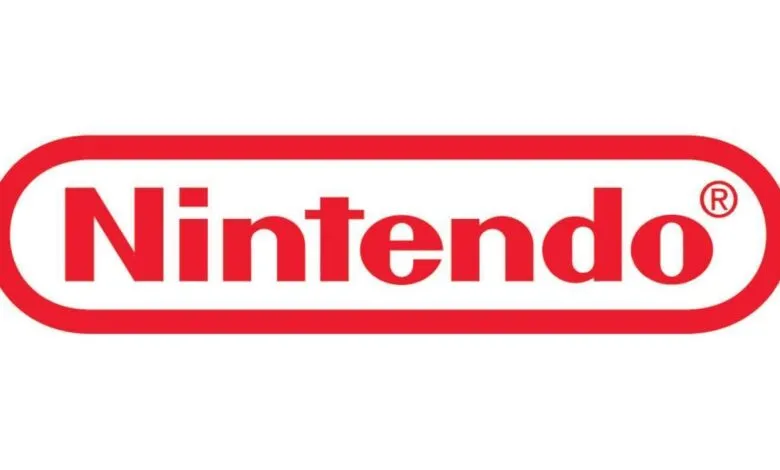 Nintendo logo: red text on a red oval background.