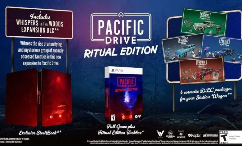 Pacific Drive Ritual Edition game box art and expansion details