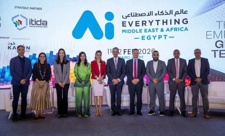 Group of professionals at AI Everything Middle East & Africa conference in Egypt.
