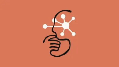 Abstract illustration of a human profile with a network of white dots connected by lines