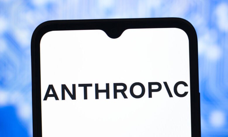 Anthropic logo displayed on a smartphone screen.