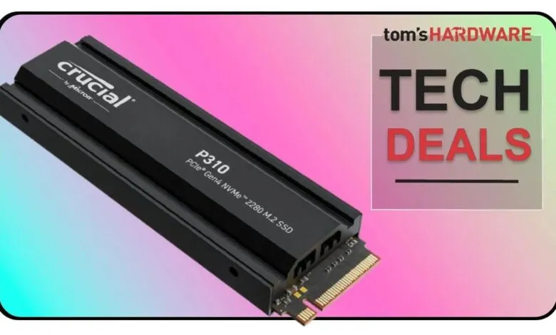 Crucial P310 NVMe M.2 SSD with Tom's Hardware Tech Deals graphic
