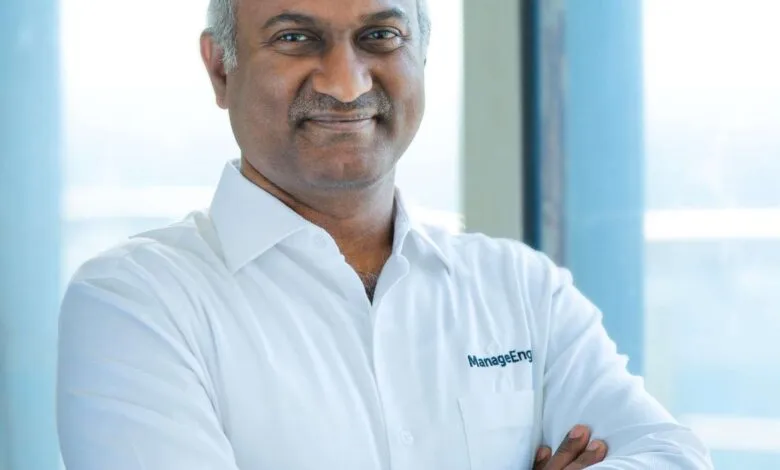Nirmal Kumar Manoharan, Vice President of Revenue Operations at ManageEngine, smiles with arms crossed.