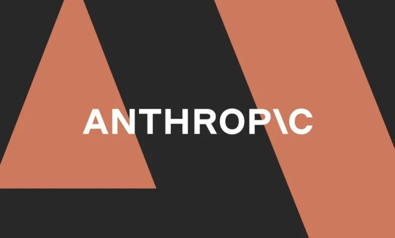 Anthropic logo: white text on a dark background with terracotta shapes.