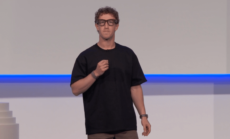 Mark Zuckerberg, Meta CEO, speaks at a tech conference.