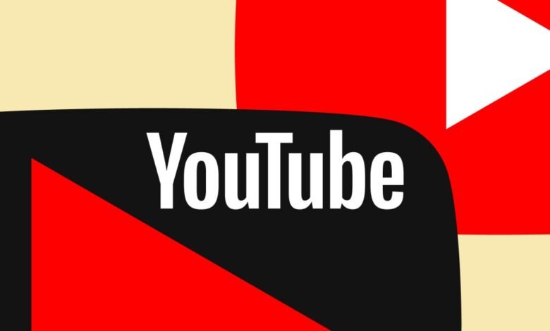 YouTube logo with red and black design elements.