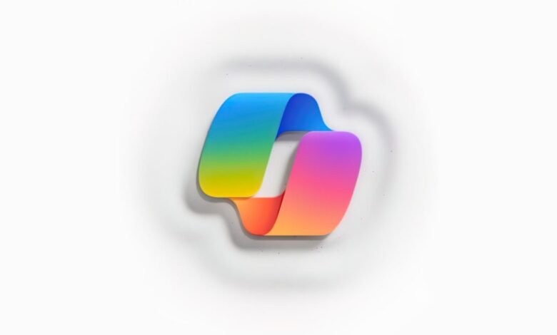 GitHub Copilot logo: a colorful, abstract design of interwoven ribbons on a white background.