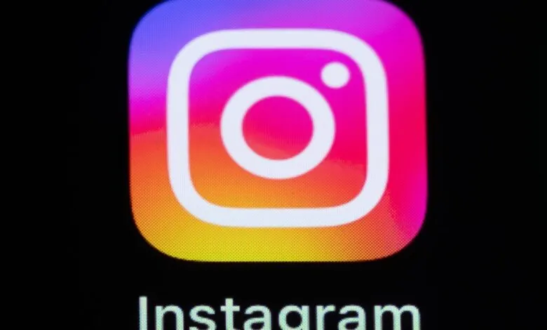 Instagram logo: a white camera icon inside a colorful square, on a black background.
