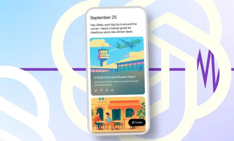Smartphone displaying a travel guide for Heathrow Airport and local dining options.