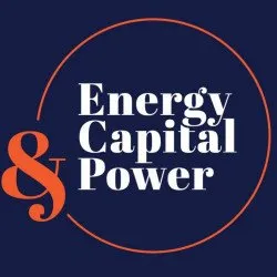 Energy & Capital Power logo: white text on a navy blue background within a circle.