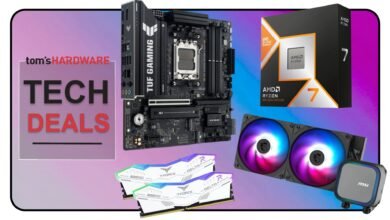 PC hardware deals featuring AMD Ryzen 7 processor, motherboard, RAM, and cooler.
