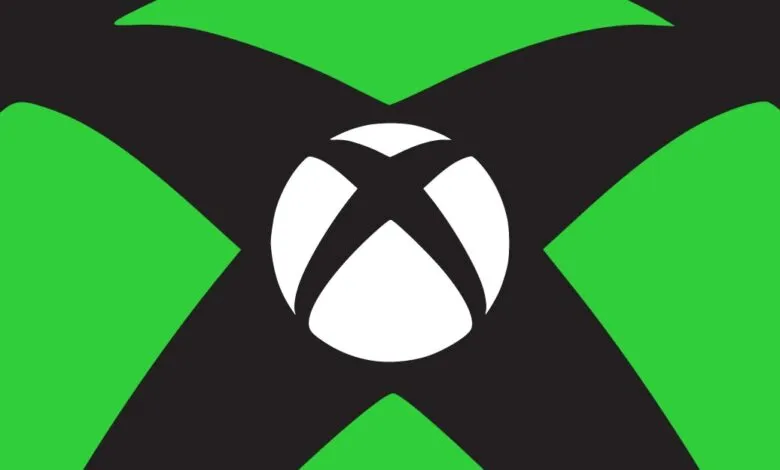 Xbox logo: white X in a circle, on black and green background
