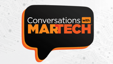 Logo for 'Conversations with Martech' podcast or show.