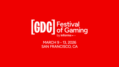 GDC Festival of Gaming logo and event details for March 9-13, 2026 in San Francisco.