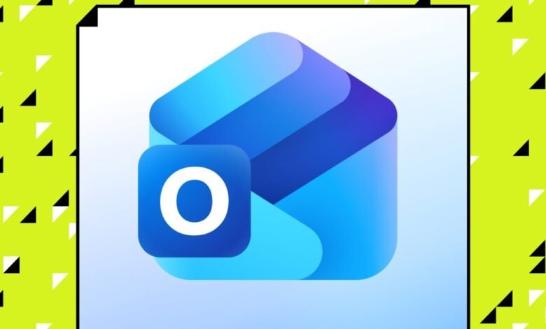 Microsoft Outlook logo with a blue gradient and a white 'O' icon.