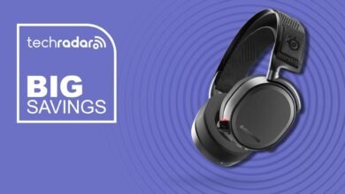 SteelSeries gaming headset with 'Big Savings' and TechRadar logo