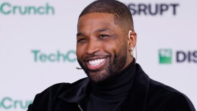 Tristan Thompson smiles broadly at a TechCrunch Disrupt event.