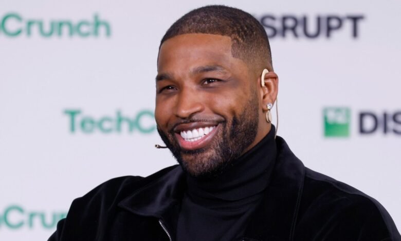 Tristan Thompson smiles broadly at a TechCrunch Disrupt event.