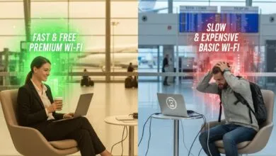 Two Airport Wi-Fi Experiences: A Tale of Two Speeds