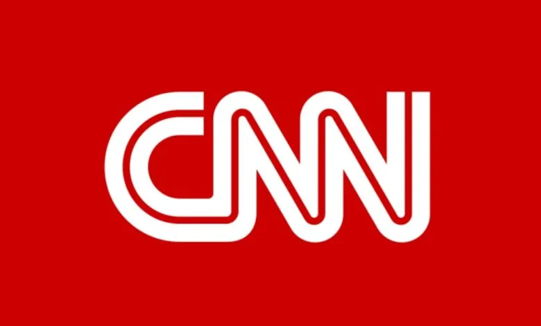 The white CNN logo is displayed prominently on a solid red background.