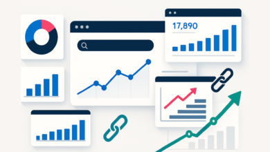 Digital illustration of various charts and graphs showing upward trends and data analysis.