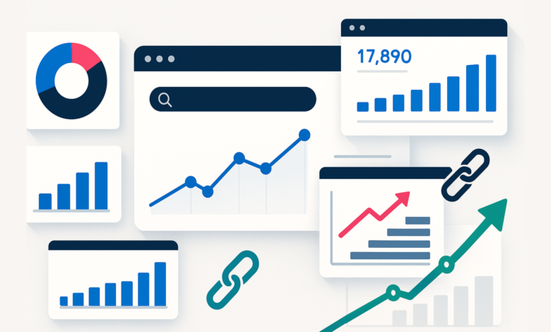 Digital illustration of various charts and graphs showing upward trends and data analysis.