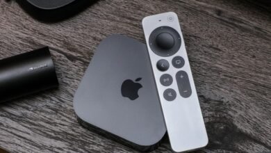 Apple TV 4K device with Siri Remote and NVIDIA Shield TV Pro