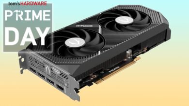 Zotac gaming graphics card with dual fans and HDMI ports, overlaid with Prime Day graphic.