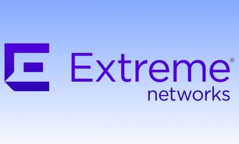 The Extreme Networks logo with a stylized 'E' and the company name in purple.