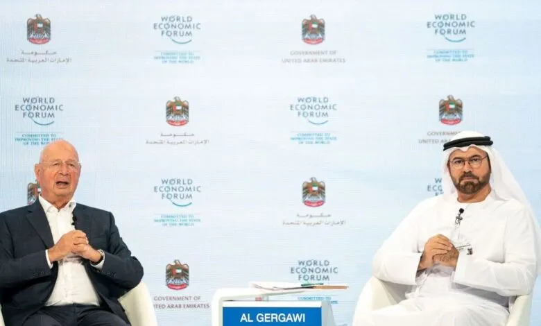 Klaus Schwab and Al Gergawi at the World Economic Forum in the UAE