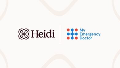 Logos for Heidi and My Emergency Doctor side-by-side.