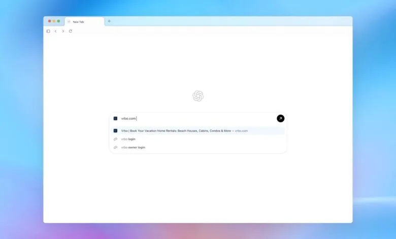 A computer screen displaying a web browser with Vrbo.com typed into the search bar.