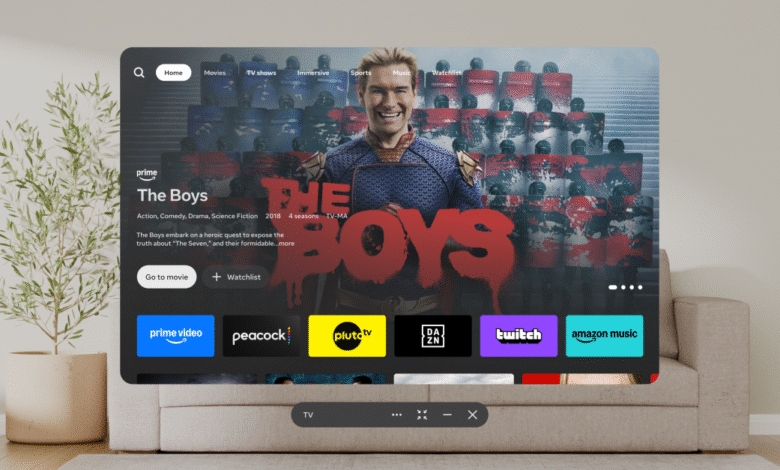 Television screen displaying the Amazon Prime Video interface for 'The Boys' series.