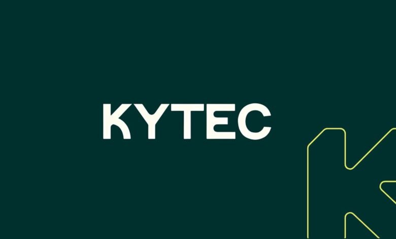 The word KYTEC in white capital letters against a dark teal background with a stylized yellow 'K' graphic.