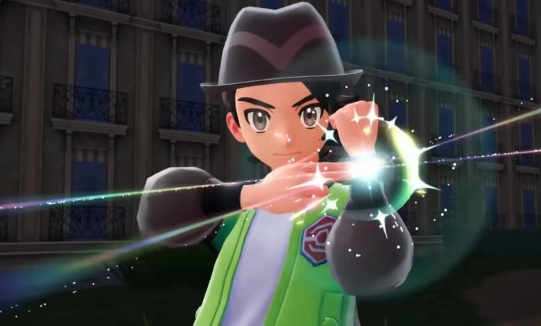 Anime-style boy in a fedora and green jacket performing a magical attack.