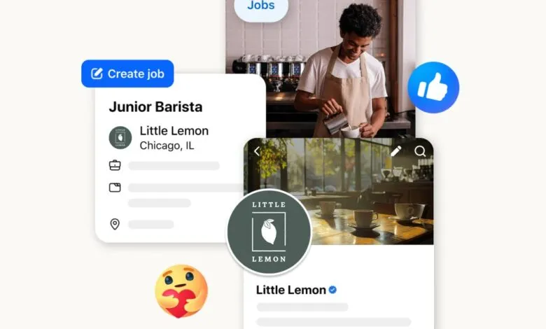 Facebook job listing for a Junior Barista at Little Lemon in Chicago, IL.
