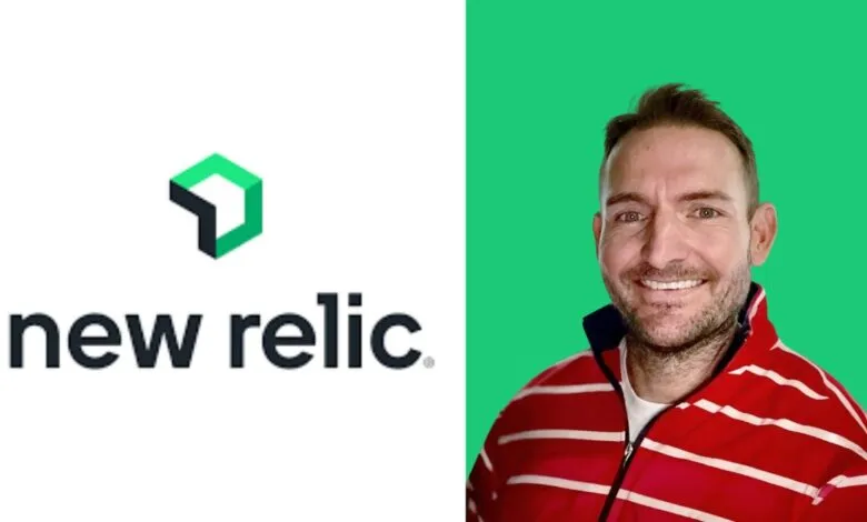 Brian Emerson, Chief Product Officer at New Relic, smiling against a green background.