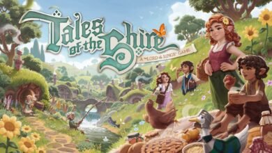 Hobbits enjoying a sunny day in the Shire with pies, fishing, and farming.