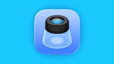 App icon featuring a magnifying glass with 'PREVIEW 10x' text.