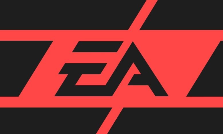 The Electronic Arts (EA) logo in red against a black background.