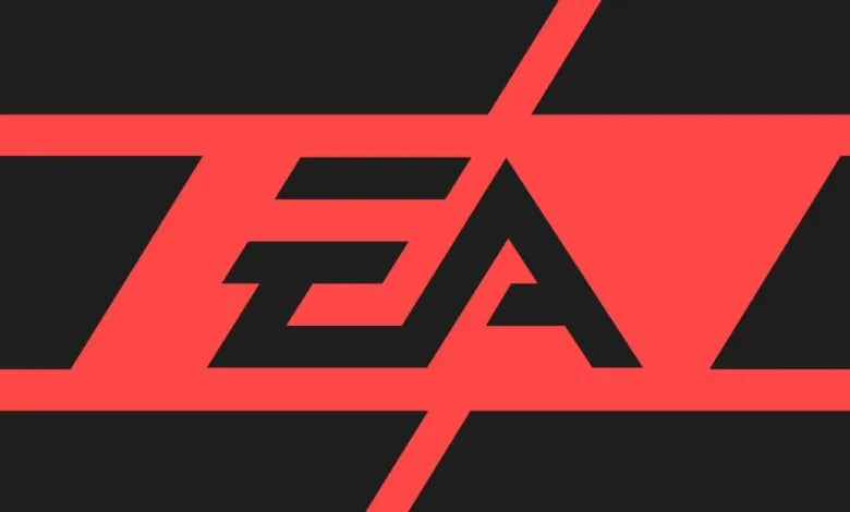 The Electronic Arts (EA) logo in red against a black background.